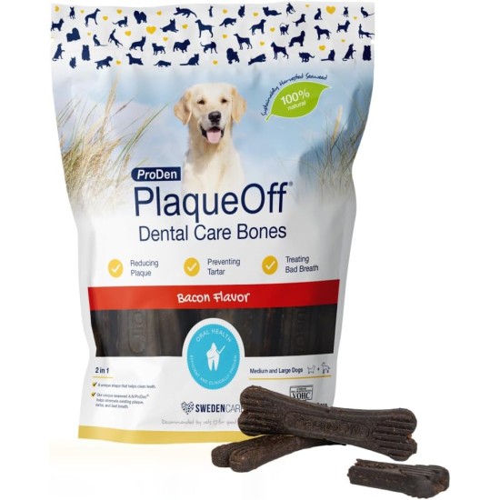 ProDen PlaqueOff Chew Bones for Dental Care Dog, Pack of 13 Bones Dental Sticks Dog for Medium and Large Dogs, Chew Sticks Dogs for Plaque and Fresh Breath, Toothsticks Chicken & Pumpkin ProDen PlaqueOff Chew Bones for Dental Care Dog, Pack of 13 Bones Dental Sticks Dog for Medium and Large Dogs, Chew Sticks Dogs for Plaque and Fresh Breath, Toothsticks Chicken & Pumpkin