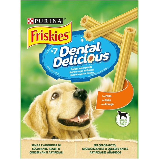 Purina Friskies Dental Delicious Snack Dog Chicken - 6 Packs of 200g Purina Friskies Dental Delicious Snack Dog Chicken - 6 Packs of 200g