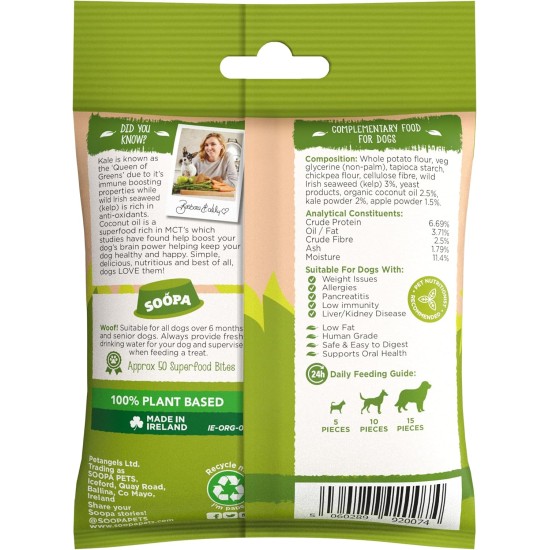 Soopa Kale and Apple Dental Sticks Dog Treat, 100 g Soopa Kale and Apple Dental Sticks Dog Treat, 100 g