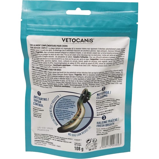 VETOCANIS Tartar Remover for Dogs, Medium Care, No Added Sugar, No Grains VETOCANIS Tartar Remover for Dogs, Medium Care, No Added Sugar, No Grains