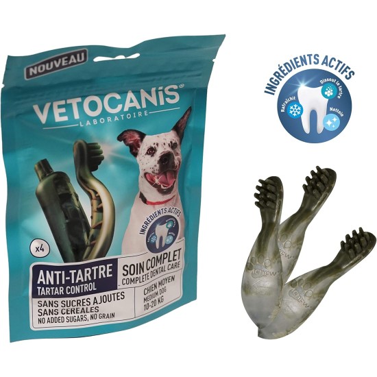 VETOCANIS Tartar Remover for Dogs, Medium Care, No Added Sugar, No Grains VETOCANIS Tartar Remover for Dogs, Medium Care, No Added Sugar, No Grains