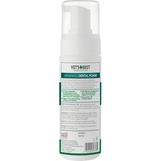 Vets Best Dental Breath Freshener for Dogs, 500 ml Vets Best Dental Breath Freshener for Dogs, 500 ml