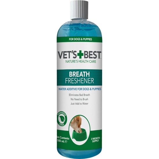 Vets Best Dental Breath Freshener for Dogs, 500 ml Vets Best Dental Breath Freshener for Dogs, 500 ml
