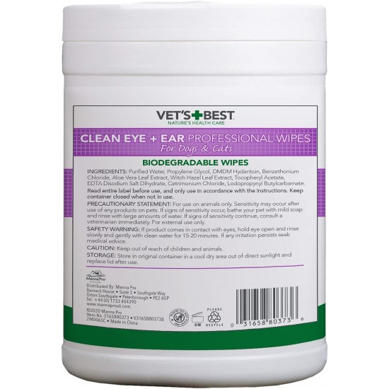 Vet’s Best Professional Eye & Ear Wipes for Dogs Vet’s Best Professional Eye & Ear Wipes for Dogs