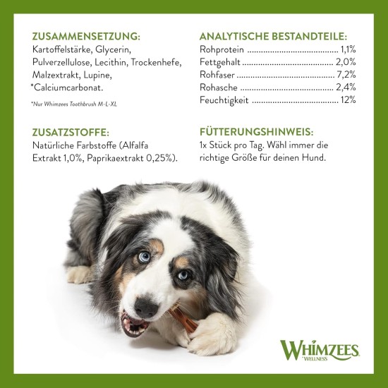 WHIMZEES By Wellness Mixed Variety Box Chew Sticks for Large Dogs for Dental Care, Size L, 14 Pack, No Added Sugar, Grain-Free, Natural, Low Fat WHIMZEES By Wellness Mixed Variety Box Chew Sticks for Large Dogs for Dental Care, Size L, 14 Pack, No Added Sugar, Grain-Free, Natural, Low Fat