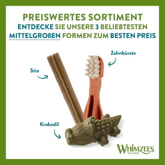 WHIMZEES By Wellness Mixed Variety Box Chew Sticks for Large Dogs for Dental Care, Size L, 14 Pack, No Added Sugar, Grain-Free, Natural, Low Fat WHIMZEES By Wellness Mixed Variety Box Chew Sticks for Large Dogs for Dental Care, Size L, 14 Pack, No Added Sugar, Grain-Free, Natural, Low Fat