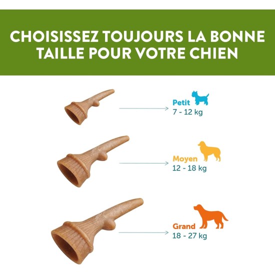 WHIMZEES by Wellness Antler Antler Dog Snack for Medium Dogs, Medium, Pack of 12, Calming, No Added Sugar, Grain-Free, Natural, Low Fat WHIMZEES by Wellness Antler Antler Dog Snack for Medium Dogs, Medium, Pack of 12, Calming, No Added Sugar, Grain-Free, Natural, Low Fat