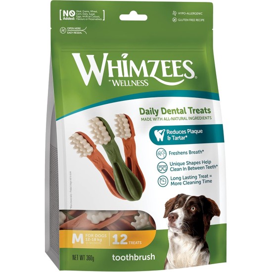 Whimzees Natural Cereal-Free Dental Treats for Dogs, Various Types and Sizes Whimzees Natural Cereal-Free Dental Treats for Dogs, Various Types and Sizes