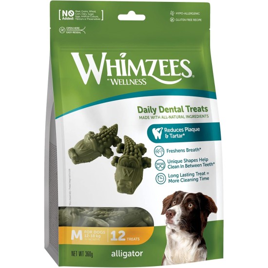 Whimzees natural grain-free dental care snacks, chew sticks for dogs, crocodile Whimzees natural grain-free dental care snacks, chew sticks for dogs, crocodile