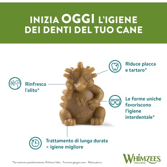 Whimzees natural grain-free dental care snacks, chew sticks for dogs, crocodile Whimzees natural grain-free dental care snacks, chew sticks for dogs, crocodile