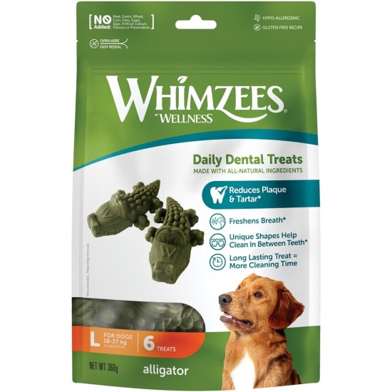 Whimzees natural grain-free dental care snacks, chew sticks for dogs, crocodile Whimzees natural grain-free dental care snacks, chew sticks for dogs, crocodile