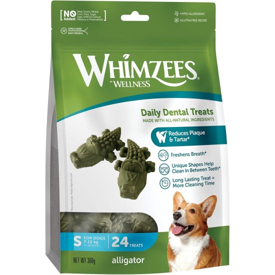Whimzees natural grain-free dental care snacks, chew sticks for dogs, crocodile Whimzees natural grain-free dental care snacks, chew sticks for dogs, crocodile