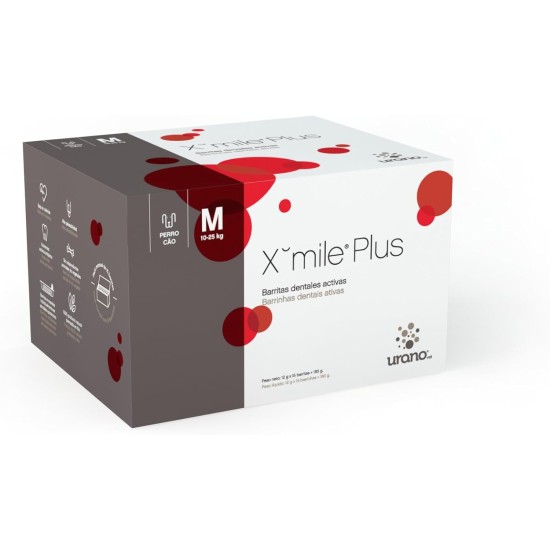 XMILE Plus BARRITAS DENTALES M 320GR 15UDS XMILE Plus BARRITAS DENTALES M 320GR 15UDS