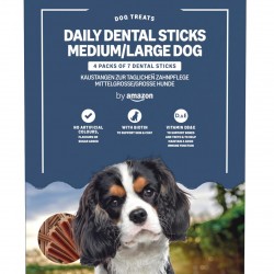by Amazon - Chew Sticks for Daily Dental Care - Medium/Large Dogs, 4 x 270 g (1.08 kg) by Amazon - Chew Sticks for Daily Dental Care - Medium/Large Dogs, 4 x 270 g (1.08 kg)