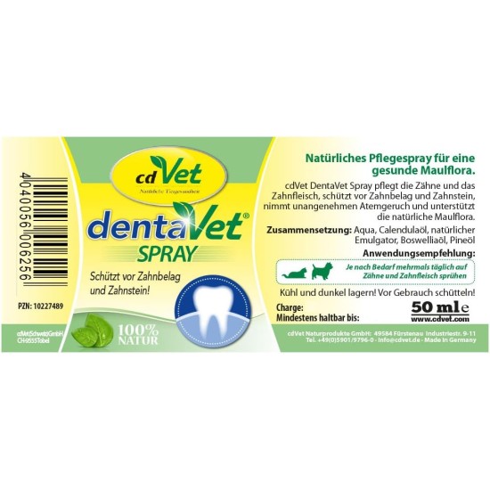 cdVet Natural Products Dentavet Spray 50 ml cdVet Natural Products Dentavet Spray 50 ml