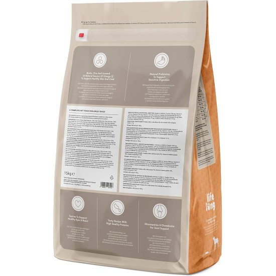 Amazon brand: Lifelong Complete Dry Food for Adult Dogs with Salmon and Rice, 1 x 5 kg Amazon brand: Lifelong Complete Dry Food for Adult Dogs with Salmon and Rice, 1 x 5 kg