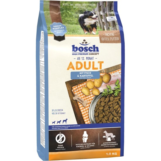 Bosch Adult Dog Food, Fish and Potato, 15 kg Bosch Adult Dog Food, Fish and Potato, 15 kg