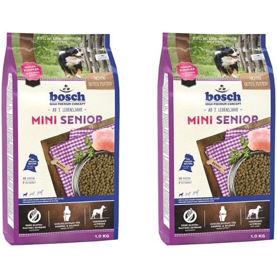 Bosch HPC Mini Senior - Dry Dog Food for Older Small Breeds Dogs (up to 15 kg), 1 x 2.5 kg Bosch HPC Mini Senior - Dry Dog Food for Older Small Breeds Dogs (up to 15 kg), 1 x 2.5 kg