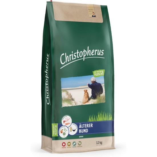 Christopher Senior, Complete Nutrition for Dry From 6 Years of Age, The Older Dog Food (Chicken, Lamb, Egg Rice, Older Dog Food, 12 Kg Christopher Senior, Complete Nutrition for Dry From 6 Years of Age, The Older Dog Food (Chicken, Lamb, Egg Rice, Older Dog Food, 12 Kg