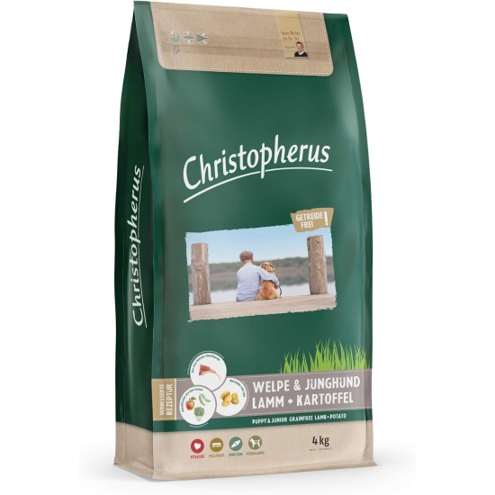 Christopherus Grainfree Small to Large Breed Dry Puppy Dog Food Lamb + Potato 4kg Christopherus Grainfree Small to Large Breed Dry Puppy Dog Food Lamb + Potato 4kg