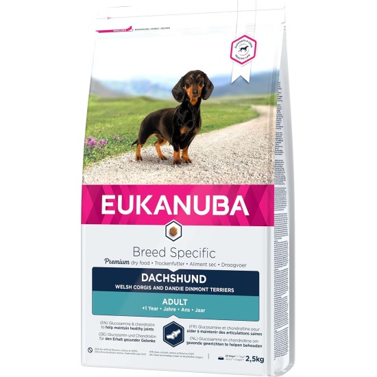 Eukanuba Adult Breeds Specific Dachshund Chicken, 2.5 kg Eukanuba Adult Breeds Specific Dachshund Chicken, 2.5 kg