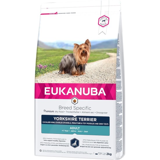 Eukanuba Breed Nutrition Yorkshire Terrier Dry Food, 2 Kg, Pack of 1 Eukanuba Breed Nutrition Yorkshire Terrier Dry Food, 2 Kg, Pack of 1