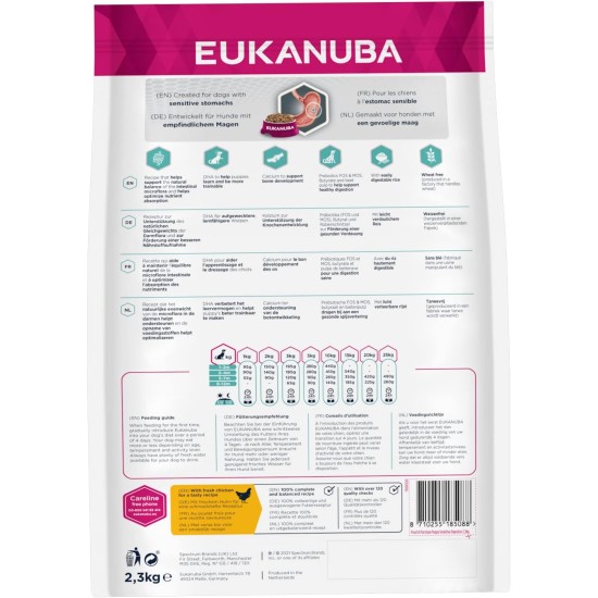 Eukanuba Daily Care Sensitive Digestion Dog Food - Dry Food for Dogs with Sensitive Digestion, Stomach Friendly with Easily Digestible Rice, 12 kg Eukanuba Daily Care Sensitive Digestion Dog Food - Dry Food for Dogs with Sensitive Digestion, Stomach Friendly with Easily Digestible Rice, 12 kg