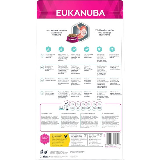 Eukanuba Daily Care Sensitive Digestion Dog Food - Dry Food for Dogs with Sensitive Digestion, Stomach Friendly with Easily Digestible Rice, 12 kg Eukanuba Daily Care Sensitive Digestion Dog Food - Dry Food for Dogs with Sensitive Digestion, Stomach Friendly with Easily Digestible Rice, 12 kg