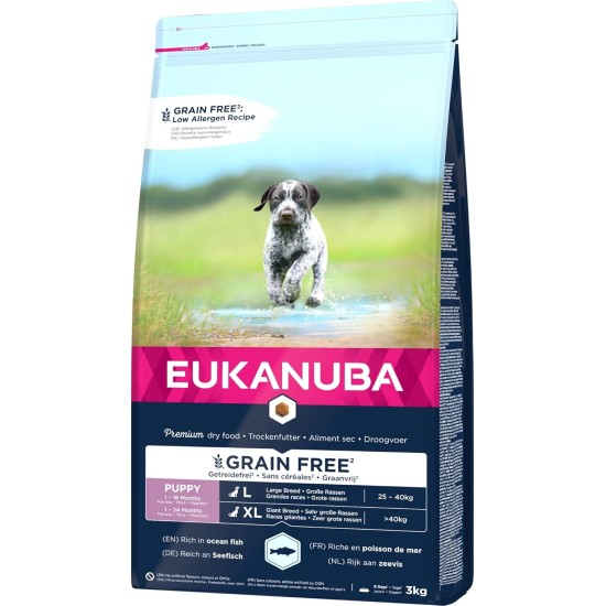 Eukanuba Dog Food Grain-Free with Fish for Large Breeds - Dry Food for Adult Dogs, 12 kg Eukanuba Dog Food Grain-Free with Fish for Large Breeds - Dry Food for Adult Dogs, 12 kg