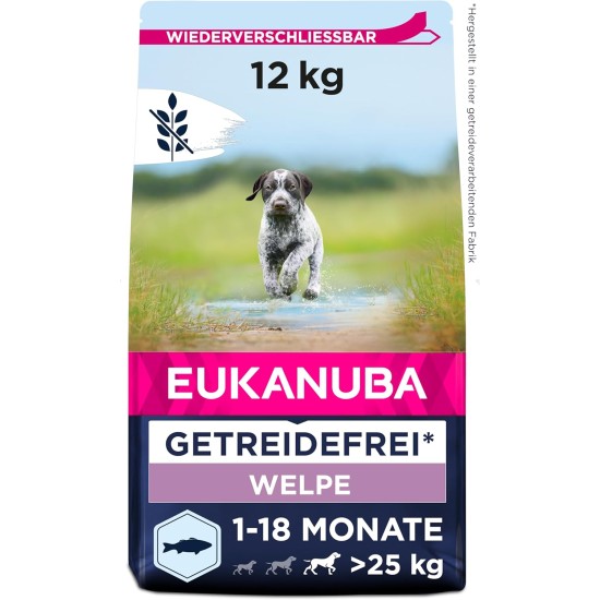Eukanuba Dog Food Grain-Free with Fish for Large Breeds - Dry Food for Adult Dogs, 12 kg Eukanuba Dog Food Grain-Free with Fish for Large Breeds - Dry Food for Adult Dogs, 12 kg