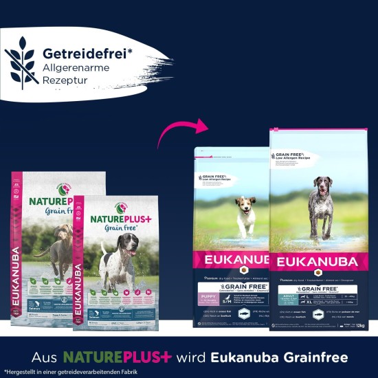Eukanuba Dog Food Grain-Free with Fish for Large Breeds - Dry Food for Adult Dogs, 12 kg Eukanuba Dog Food Grain-Free with Fish for Large Breeds - Dry Food for Adult Dogs, 12 kg