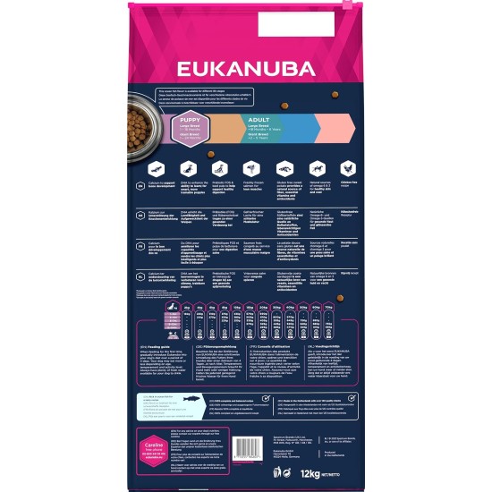 Eukanuba Dog Food Grain-Free with Fish for Large Breeds - Dry Food for Adult Dogs, 12 kg Eukanuba Dog Food Grain-Free with Fish for Large Breeds - Dry Food for Adult Dogs, 12 kg