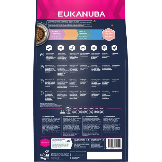 Eukanuba Dog Food Grain-Free with Fish for Large Breeds - Dry Food for Adult Dogs, 12 kg Eukanuba Dog Food Grain-Free with Fish for Large Breeds - Dry Food for Adult Dogs, 12 kg