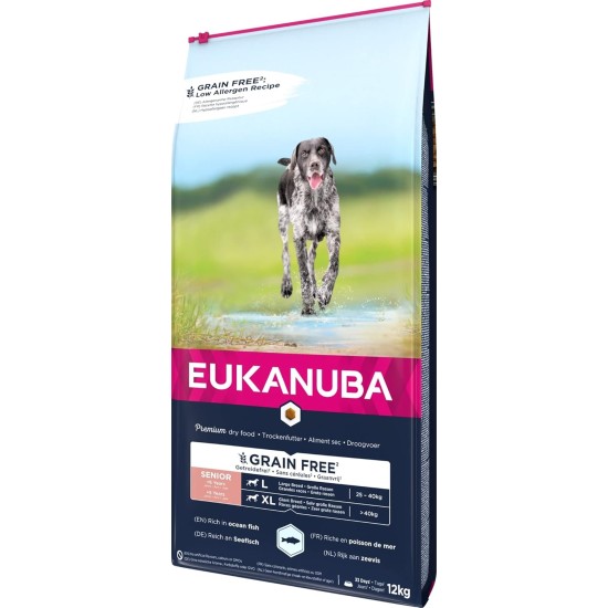 Eukanuba Dog Food Grain-Free with Fish for Large Breeds - Dry Food for Adult Dogs, 12 kg Eukanuba Dog Food Grain-Free with Fish for Large Breeds - Dry Food for Adult Dogs, 12 kg