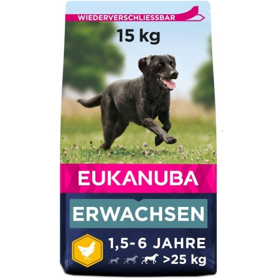 Eukanuba Dog Food for Large Breeds, Premium Dry Food with Fresh Chicken, 15 kg Eukanuba Dog Food for Large Breeds, Premium Dry Food with Fresh Chicken, 15 kg