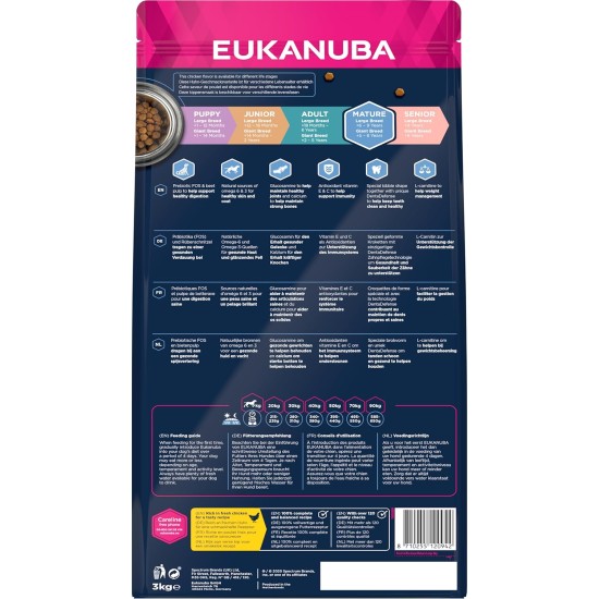Eukanuba Dog Food for Large Breeds, Premium Dry Food with Fresh Chicken, 15 kg Eukanuba Dog Food for Large Breeds, Premium Dry Food with Fresh Chicken, 15 kg