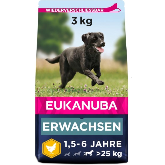 Eukanuba Dog Food for Large Breeds, Premium Dry Food with Fresh Chicken, 15 kg Eukanuba Dog Food for Large Breeds, Premium Dry Food with Fresh Chicken, 15 kg