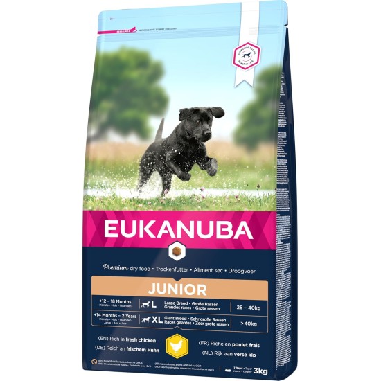Eukanuba Dog Food for Large Breeds, Premium Dry Food with Fresh Chicken, 15 kg Eukanuba Dog Food for Large Breeds, Premium Dry Food with Fresh Chicken, 15 kg