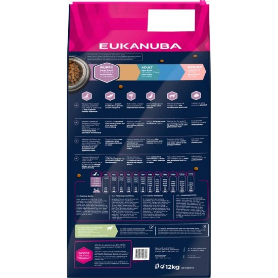 Eukanuba Dog Food with Lamb and Rice for Large Breeds, Premium Dry Food for Puppies, Adults, Senior, Various Sizes Eukanuba Dog Food with Lamb and Rice for Large Breeds, Premium Dry Food for Puppies, Adults, Senior, Various Sizes