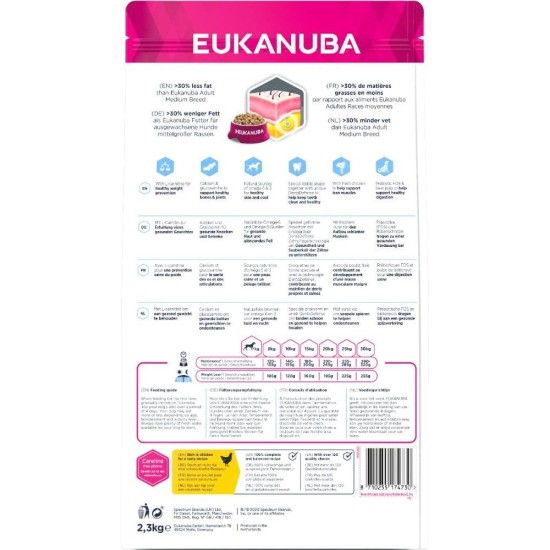 Eukanuba Dry Dog Food Adult Weight Control with Large Breed Chicken,15 kg Eukanuba Dry Dog Food Adult Weight Control with Large Breed Chicken,15 kg