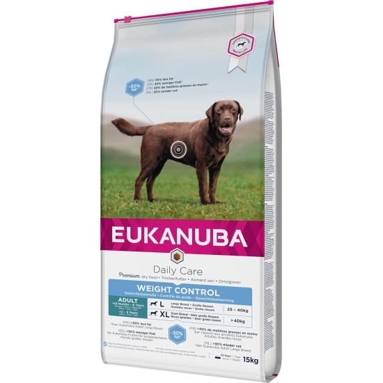 Eukanuba Dry Dog Food Adult Weight Control with Large Breed Chicken,15 kg Eukanuba Dry Dog Food Adult Weight Control with Large Breed Chicken,15 kg