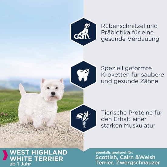 Eukanuba Dry Dog Food Breed Nutrition with West Highland Terrier, 2.5 kg Eukanuba Dry Dog Food Breed Nutrition with West Highland Terrier, 2.5 kg