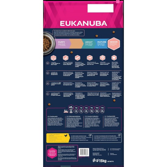 Eukanuba Small Breed Dog Food Premium Dry Fresh Chicken Food - Various Ages, 3 kg Eukanuba Small Breed Dog Food Premium Dry Fresh Chicken Food - Various Ages, 3 kg