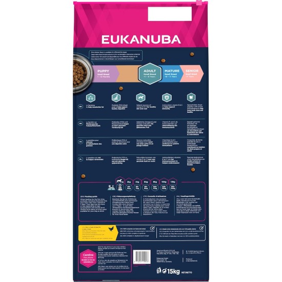 Eukanuba Small Breed Dog Food Premium Dry Fresh Chicken Food - Various Ages, 3 kg Eukanuba Small Breed Dog Food Premium Dry Fresh Chicken Food - Various Ages, 3 kg