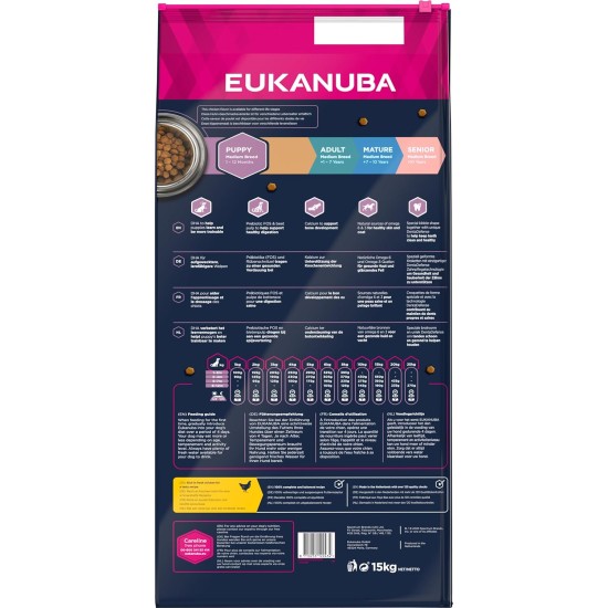 Eukanuba Small Breed Dog Food Premium Dry Fresh Chicken Food - Various Ages, Puppy, 15 kg Eukanuba Small Breed Dog Food Premium Dry Fresh Chicken Food - Various Ages, Puppy, 15 kg