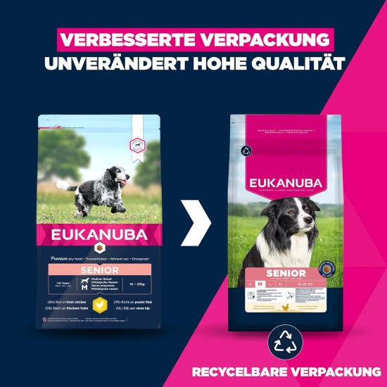 Eukanuba Small Breed Dog Food Premium Dry Fresh Chicken Food - Various Ages, Senior, 15 kg Eukanuba Small Breed Dog Food Premium Dry Fresh Chicken Food - Various Ages, Senior, 15 kg