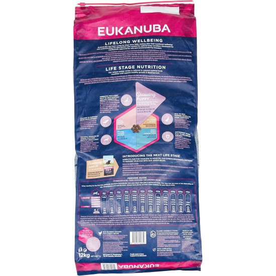 Eukanuba puppy dog food for large dogs, rich in fresh chicken, 12 kg Eukanuba puppy dog food for large dogs, rich in fresh chicken, 12 kg