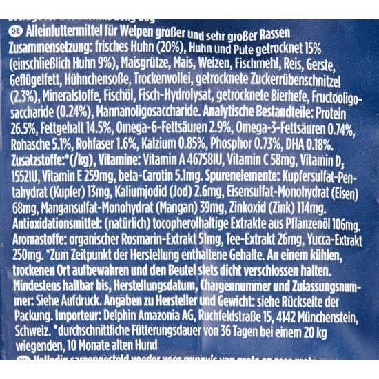 Eukanuba puppy dog food for large dogs, rich in fresh chicken, 12 kg Eukanuba puppy dog food for large dogs, rich in fresh chicken, 12 kg