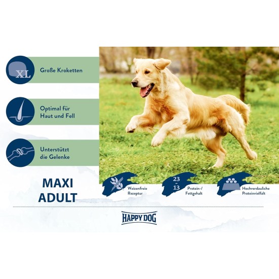 Happy Dog 60761 Supreme Fit & Vital Maxi Adult Dry Dog Food for Large Dogs 14 kg Capacity Happy Dog 60761 Supreme Fit & Vital Maxi Adult Dry Dog Food for Large Dogs 14 kg Capacity