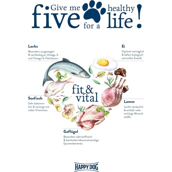 Happy Dog 60761 Supreme Fit & Vital Maxi Adult Dry Dog Food for Large Dogs 14 kg Capacity Happy Dog 60761 Supreme Fit & Vital Maxi Adult Dry Dog Food for Large Dogs 14 kg Capacity